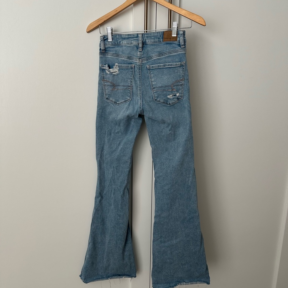 American Eagle Outfitters Light Blue Flare Jeans - Picture 2 of 6